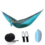 Hamac parachute portable, lit - balanoire 270x140, pour camping, survie, jardin, chasse, loisirs #a