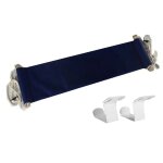Hamac a sangle de pied en polyester, siège de face réglable, coussin de pied pliable, léger avec crochets ... Hamac a sangle de pied en polyester, siège de face réglable, coussin de pied pliable, léger avec crochets ...