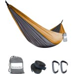 Hamac ultra l�ger pour camping et randonn�e - en soie de parachute - 285 x 160 cm - pour 2 personnes ...