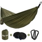 Hamac ultra - lger en nylon 300kg capacit de charge 275x140cm avec 2 x sangles en nylon et 2 x mousquetons ...