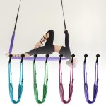 Hamac arien de yoga pour femmes, balanoire, sangle de suspension, elastique, extensible, dispositif ...