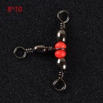 Hame�on de p�che a 3 voies, lot de 10 pi�ces, anneau pivotant, baril, connecteur de ligne avec perles, ...