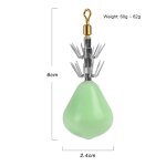 Hame�ons pivotants lumineux de 60g pour la p�che a la seiche, leurre artificiel en caoutchouc souple, ...