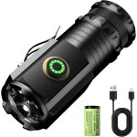 Hamiltion - lampe de poche led rechargeable, 5 modes d'clairage, fonctionne sur piles, 3 x p35 led, ...