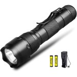 Hamiltion - lampe torche led 502b 1600 lumens super lumineuse rechargeable 1 mode d'clairage tactique ...