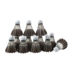 Hangyu 12x entrainement noir plume d 'oie volants oiselets badminton balles jeu sport