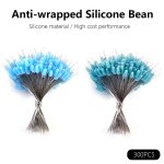 Haricots antienvelopps en silicone, 300 pices, gadgets de pche comptitifs, enroulement d'anneau a ...