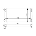 Hart 603 302 radiateur, refroidissement du moteur pour fiat, lancia