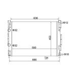 Hart 606 444 radiateur, refroidissement du moteur pour renault