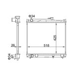 Hart 606 446 radiateur, refroidissement du moteur pour suzuki
