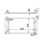Hart 606 451 radiateur, refroidissement du moteur pour toyota