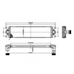 Hart 606 481 intercooler, echangeur pour nissan, opel, renault