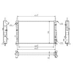 Hart 606 832 radiateur, refroidissement du moteur pour ford
