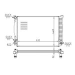 Hart 606 963 radiateur, refroidissement du moteur pour audi