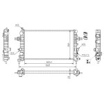 Hart 608 129 radiateur, refroidissement du moteur pour opel