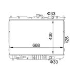 Hart 611 872 radiateur, refroidissement du moteur pour kia