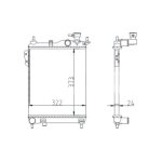 Hart 620 252 radiateur, refroidissement du moteur pour hyundai