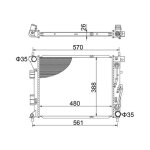 Hart 622 022 radiateur, refroidissement du moteur pour hyundai, kia