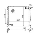 Hart 622 275 radiateur, refroidissement du moteur pour kia