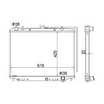 Hart 622 285 radiateur, refroidissement du moteur pour opel