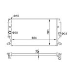 Hart 622 326 radiateur, refroidissement du moteur pour toyota