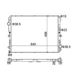 Hart 623 441 radiateur, refroidissement du moteur pour mercedes - benz