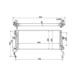 Hart 647 025 radiateur, refroidissement du moteur pour hyundai, kia