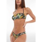 Haut de bikini bandeau a imprimé tropical fry1wtp15 - black Haut de bikini bandeau a imprimé tropical fry1wtp15 - black
