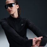 Haut de running a 1 / 4 de zip anti - uv dri - fit nike swift pour femme - noir - m (fr 42 - 44)