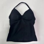 Haut de sport a bretelles palangrées sans logo, vêtements dos nu pour femmes, soutien - gorge froissé, ... Haut de sport a bretelles palangrées sans logo, vêtements dos nu pour femmes, soutien - gorge froissé, ...