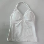 Haut de sport a bretelles palangrées sans logo, vêtements dos nu pour femmes, soutien - gorge froissé, ... Haut de sport a bretelles palangrées sans logo, vêtements dos nu pour femmes, soutien - gorge froissé, ...
