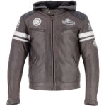 Helstons riposte veste en cuir de moto, brun, taille l pour hommes