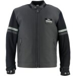 Helstons v - series blouson textile de moto, noir - gris, taille m pour hommes