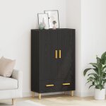 Highboard vidaxl en chne noir, 70x31x115 cm, fabriqu en bois d'ingnierie
