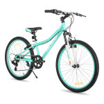 Hiland climber vtt enfant 24 pouces, v�lo de montagne 7 vitesses pour enfants et adolescents, fourche ...