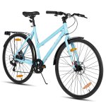 Hiland v�lo de course 28 pouces aluminium, 7 vitesses, v�lo de ville avec freins a disque, roues 700c, ...