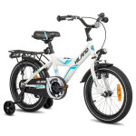 Hiland v�lo enfant 16 pouces pour gar�ons de 4 a 7 ans, avec porte - bagages, roulettes, frein a main ...