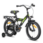 Hiland v�lo enfant 16 pouces pour gar�ons de 4 a 7 ans, avec porte - bagages, roulettes, frein a main ...