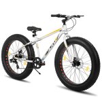 Hiland v�lo enfant fatbike 26 pouces, 7 vitesses, double frein a disque, vtt pour gar�ons et filles - ...
