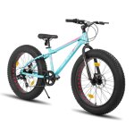 Hiland v�lo enfant fatbike 26 pouces, 7 vitesses, double frein a disque, vtt pour gar�ons et filles - ...