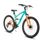 Hiland vtt 26 pouces tout suspendu - v�lo de montagne 18 vitesses pour homme, femme et adolescent - bleu ...