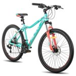 Hiland vtt 26 pouces, v�lo tout - terrain avec cadre aluminium, transmission 21 vitesses, double frein ...