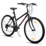 Hiland vtt femme 24 pouces, v�lo pour filles et femmes, 18 vitesses avec freins v - brake, cadre acier ...