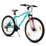 Hiland vtt femme 27, 5 pouces, cadre aluminium, 18 vitesses, double frein a disque, fourche suspendue ...