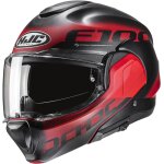 Hjc f100 hetal casque, noir - rouge, taille xl