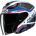 Hjc f31 ceron casque jet, blanc - rouge - bleu, taille m pour hommes