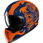 Hjc v60 flame casque, bleu - orange, taille m pour hommes