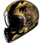 Hjc v60 flame casque, noir - or - argent, taille m pour hommes
