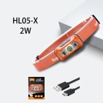 Hl05 - x orange - supfire led lampe frontale usb lampe de poche linterna led edc phare lampe frontale ...