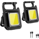 Hljhj - lot de 2 mini lampes portables - petite lumire rechargeable - 800 lumens - cob - mini lampe ...